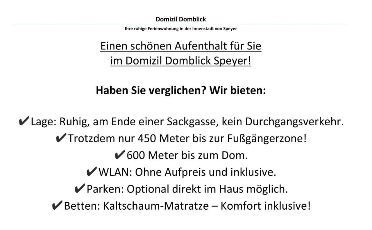 Domizil Domblick Speyer City, Garage, 50M2 Buitenkant foto